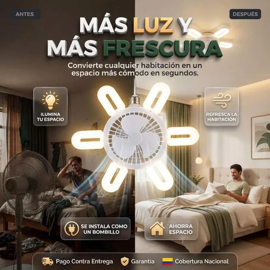 FanLight Pro™ | Más Luz y Más Frescura en un Solo Espacio | La Solución 2 en 1 para tu Hogar