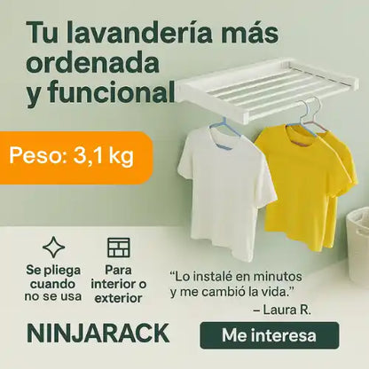 NINJARACK™ Tendedero plegable de 8 seciones 🎁Hoy 40% DCTO🎁