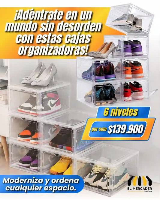 ClearShoes® 6y12 Niveles Organiza Y Protege Tus Zapatos Con Estilo🔥HOY 35%DCTO🔥