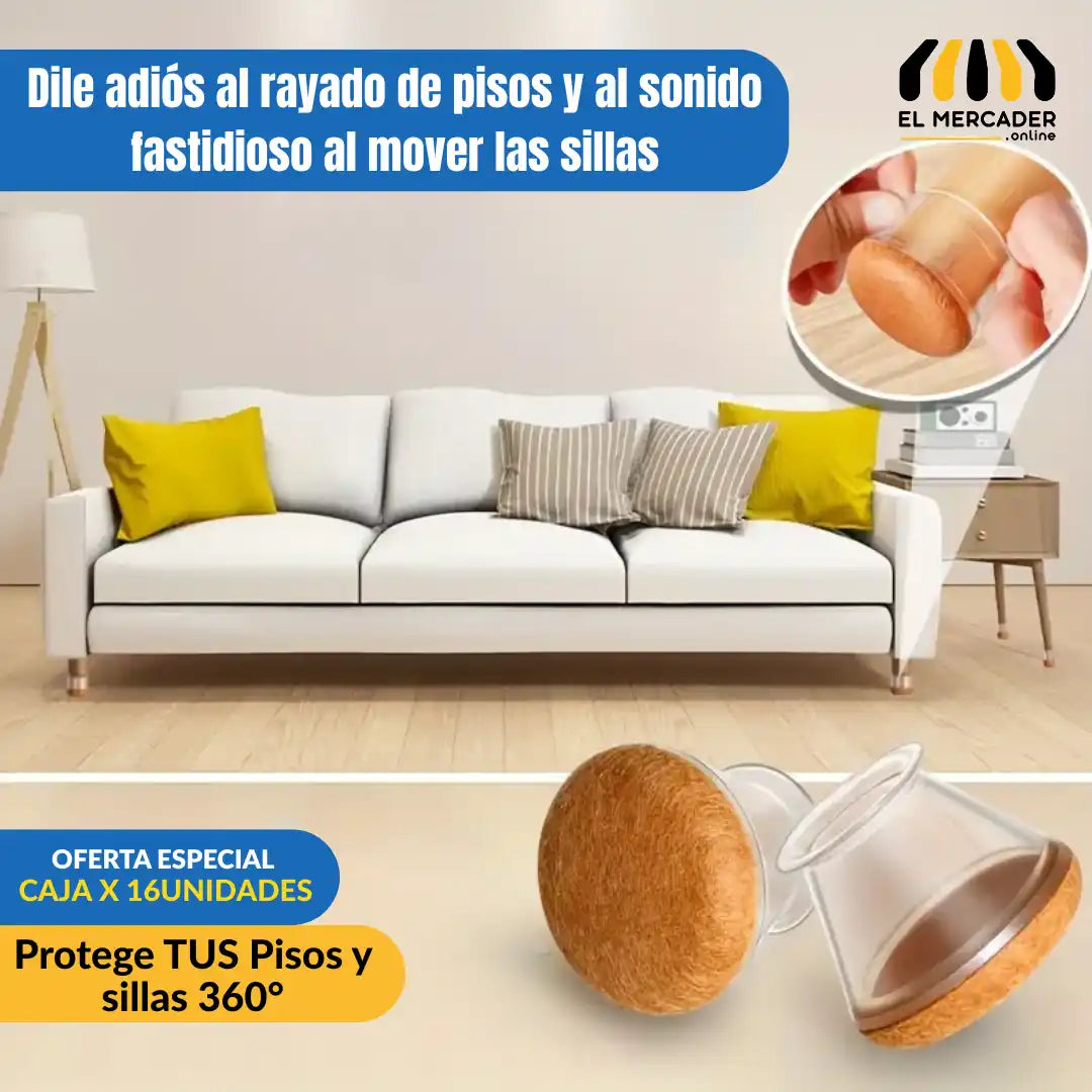 ChairShield® CAJA X 16 UND Protector Universal Protege Tus Pisos y Sillas 🔥HOY 35%DSTO🔥