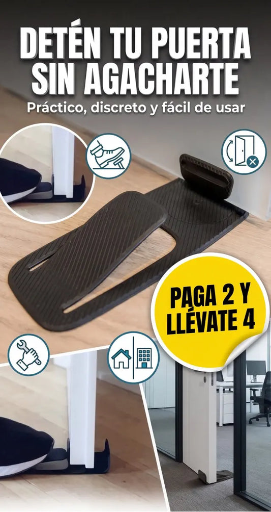 OFERTA PAGA 2 LLEVATE 4 Tope de Puerta Multifunción – La Solución para Puertas que se Cierran Solas