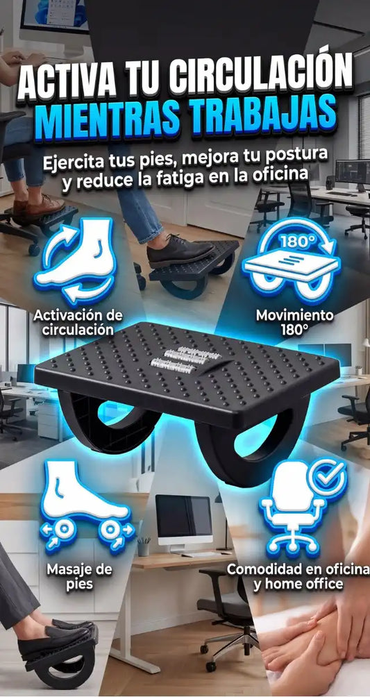 Reposapiés Ergonómico con Movimiento – Estimula la Circulación y Mejora tu Comodidad