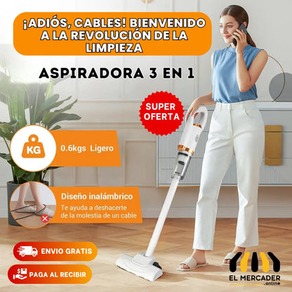 🧹🍃Aspiradora 3 en 1 Inalámbrica SmartClean🧹