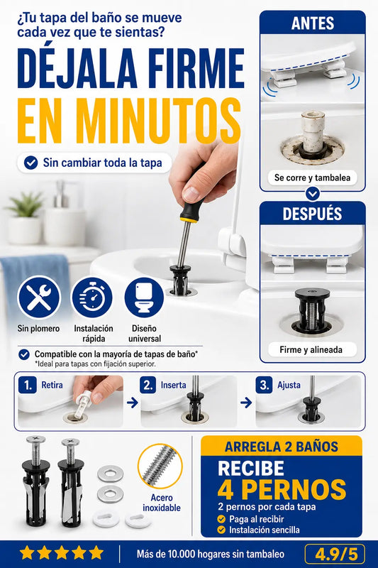 KIT 4 PERNOS PARA 2 TAPAS COMPATIBLE CON LA MAYORIA DE TAPAS