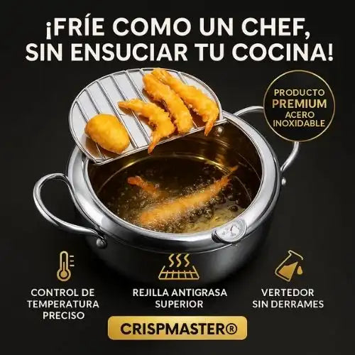 CrispMaster® Llévate la olla freidora #1 con 40% DCTO solo por hoy – ¡Fríe sin grasa ni desorden desde ya!”