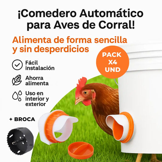 AlimentaFácil® (X4 Unidades + Broca) NO Desperdicia Purina y Maiz 🎁HOY 40% DCTO🎁